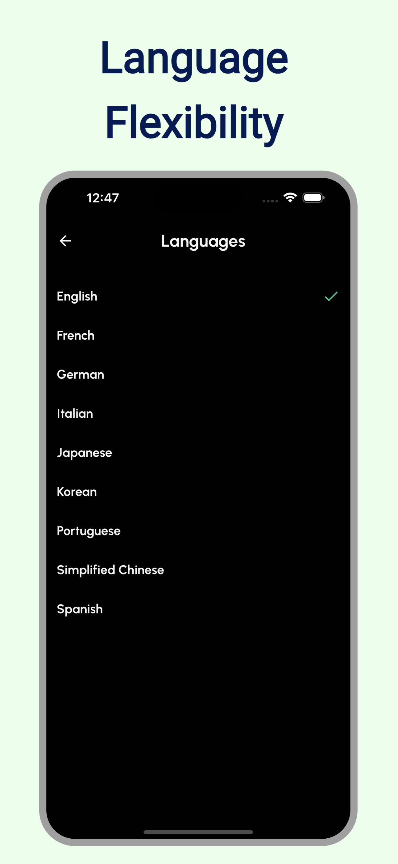 Multiple language support